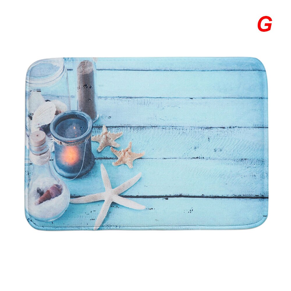 Alfombra de baño de impresión de estilo marino Felpudo de playa estrella de mar estera de suelo alfombra de dormitorio antideslizante alfombra de Tatami suave decoración de casa: G