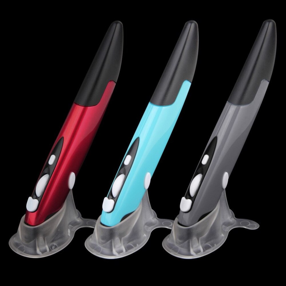 Mini 2.4GHz USB Wireless Optical Pen Air Mouse Rood Verstelbare 500/1000 DPI voor Computer Laptops & desktops 3 Kleur