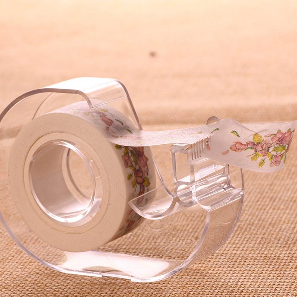 Transparent Tape Cutter Plastic Washi Paper Tape Shears Tapes Special Cutter Holder School Office Supplies