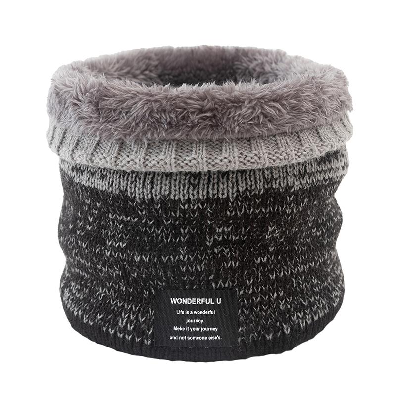 Unisex Breien Trui Sjaal Kraag Winter Gebreide Sjaal Vrouwen Mannen Dikke Warme Sjaals Alle-Match uitlaat: grey