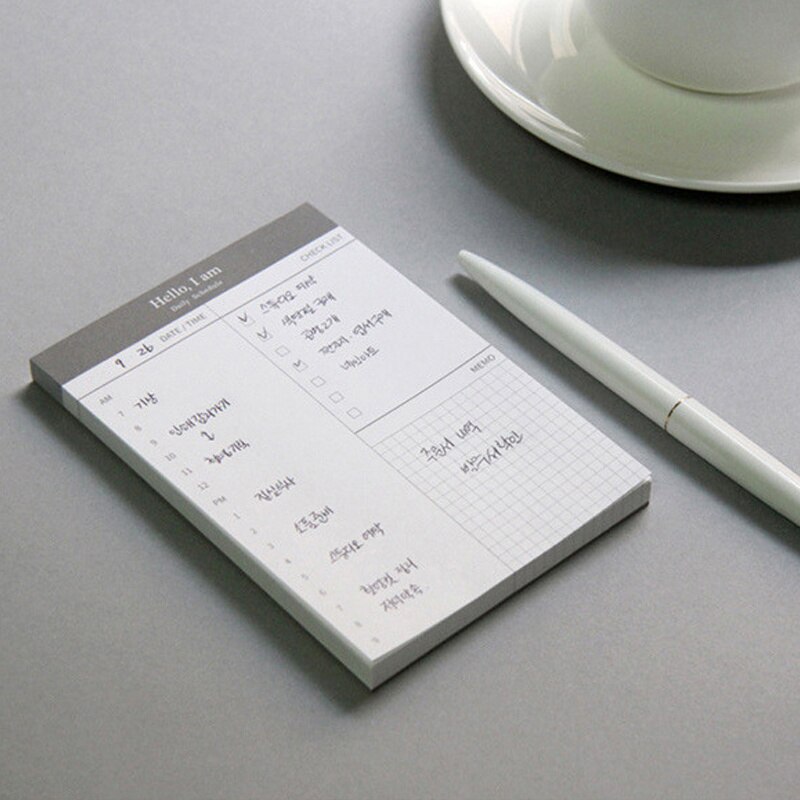 Desktop daily check list, 12.4 x 8.5 cm 50 sheets 80 GSM, daily planner office&school supplies