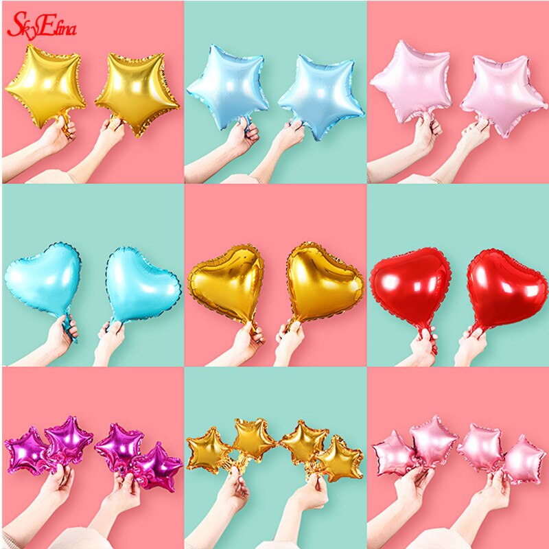 Ballons à hélium en forme de cœur 10 pouces | Rose, or, rouge et Rose, ballons pour fête d'anniversaire et mariage, fournitures pour la saint-valentin, 6Z