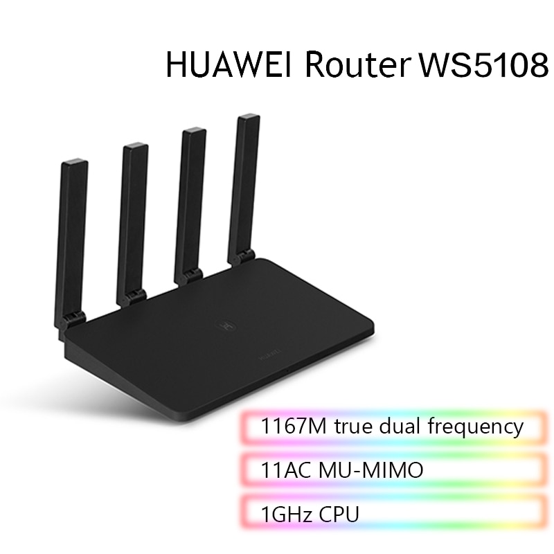 Huawei Router WS5108 11AC MU-MIMO Wifi Repeater 100 Megabit 2.4G / 5G Dual Band 5dBi High Gain Antennas 1167Mbps 1GHz