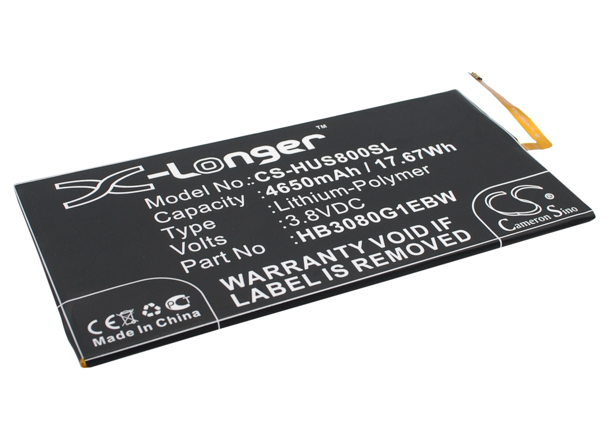 Cameron Sino 4650mAh batería de la batería HB3080G1EBW para Huawei S8-701u... S8-701W... S8-301L... S8-301U... S8-301w... S8-303L... S8-306L