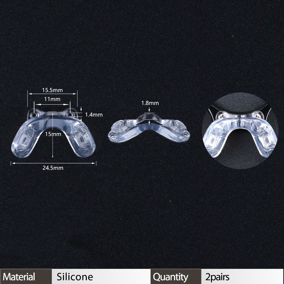 Brillen Zadel Brug Bril Brug Riem Neus Pads Zachte Siliconen Anti-Slip Nosepads Schroef-In Bril Neus stuk: C-2 2p