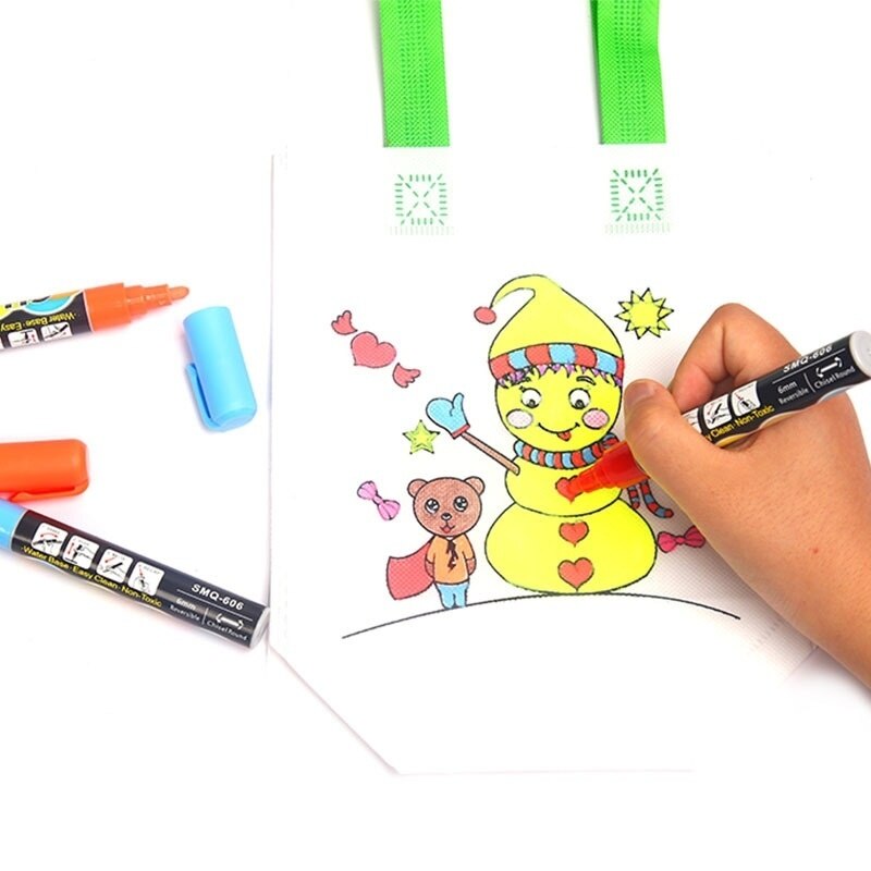 10 Stks/partij Graffiti Draagtas Tekening Speelgoed Creatieve Kinderen Puzzel Milieu Aquarel Hand Schilderen Materialen