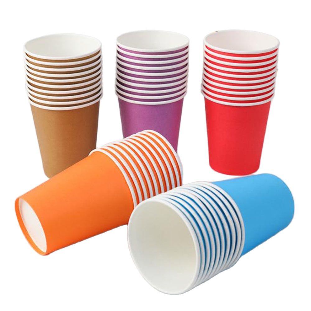 10 sztuk/zestaw jednokolorowe kubki jednorazowe 250ML papier typu kraft sok kubek do mleka środowiskowe zdrowie zaopatrzenie firm