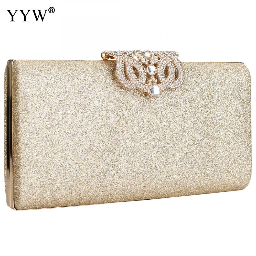 Vrouwen Gold Crystal Handtas Avondtasje Retro Kralen Clutch Tassen Wedding Diamond Kralen Tas Strass Kleine Schoudertassen