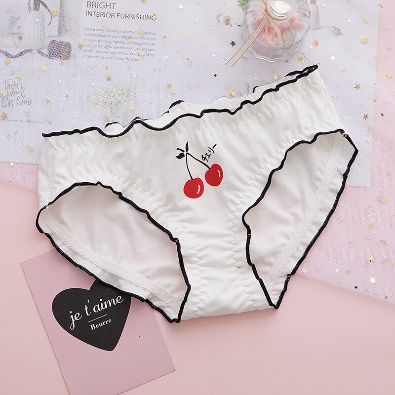 5 pièces fille culotte adolescent sous-vêtements fraise sous-vêtements jeune fille slips confortable coton culottes sous-vêtements pour enfants