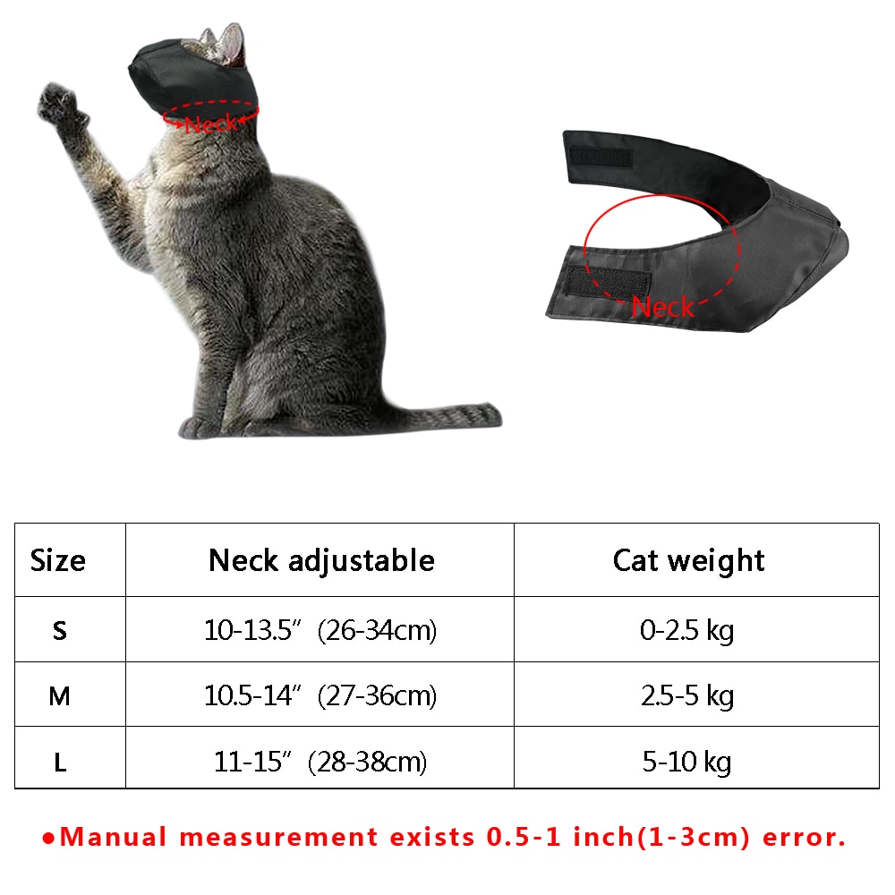 Bozal de nailon para gatos, máscara de protección para el baño, herramienta de viaje para gatitos, ligeros y prácticos de baño bozales, suministros para el aseo antimordidas de gatos