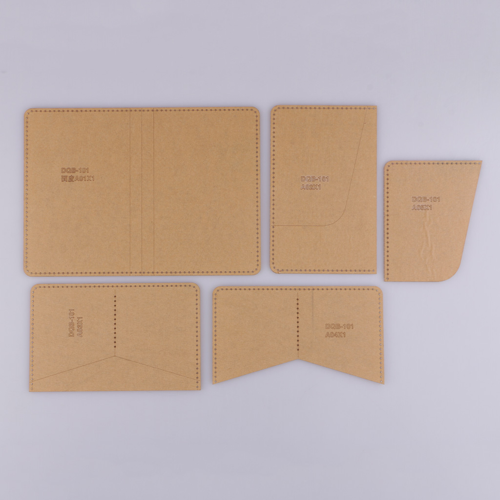 5 Pieces Leather Craft Card Holder Card Protector Pattern Transparent Acrylic Template Stencils