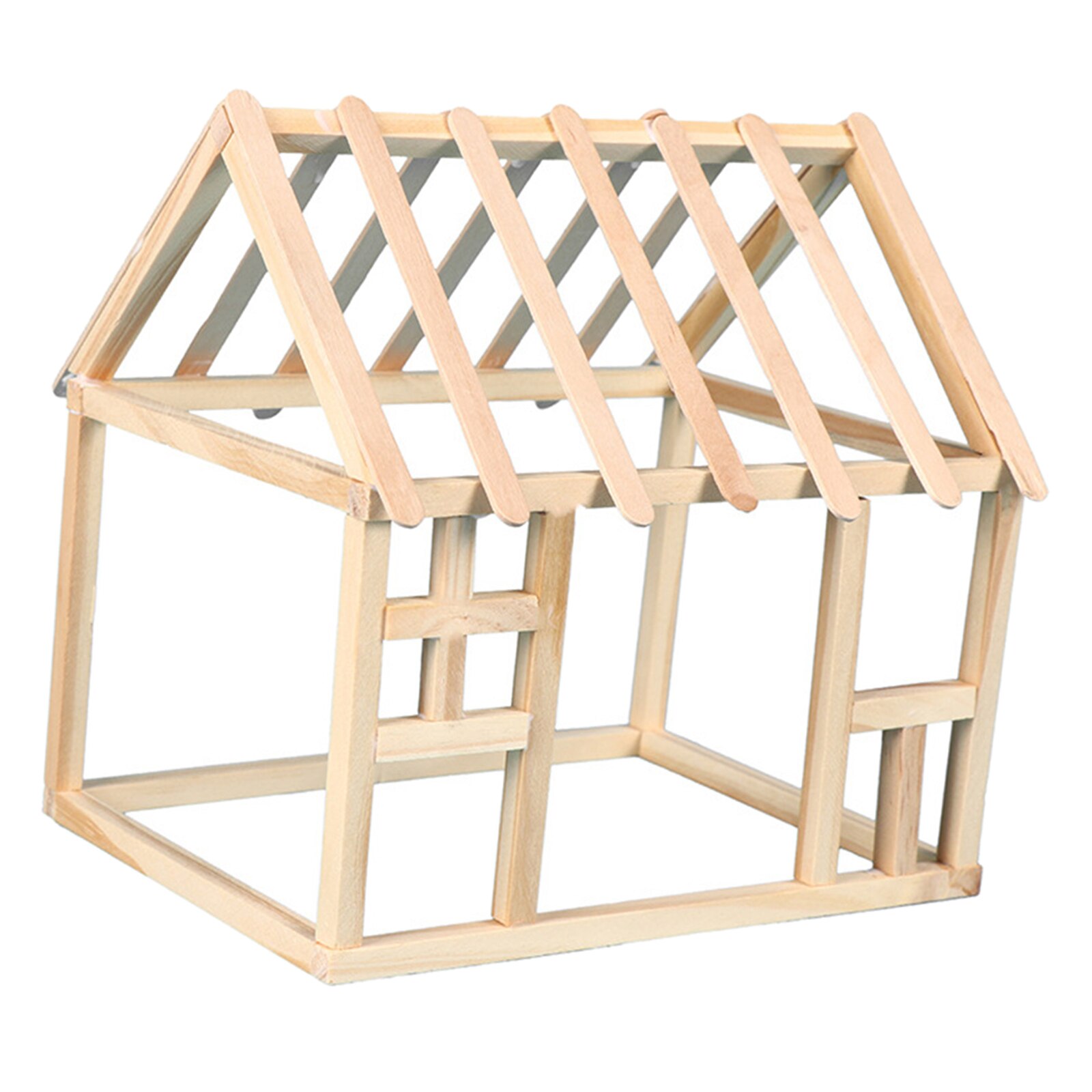 Drewniany domek niedokończone drewniane kabiny zabawki edukacyjne dla dzieci drewniane dzieci DIY rzemiosło