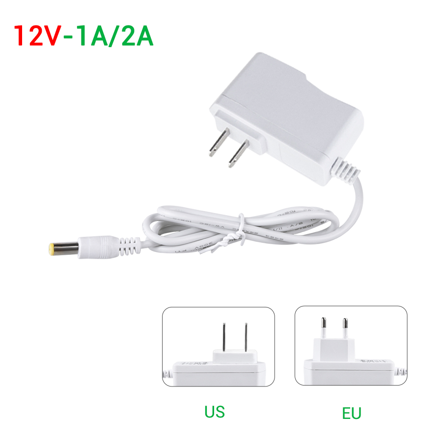 24V 12V Power Supply Adapter Lighting Transformer Input AC100-240V Output DC12V 24V 1A 2A 3A EU US Plug Charger 5.5mm 2.1-2.5mm