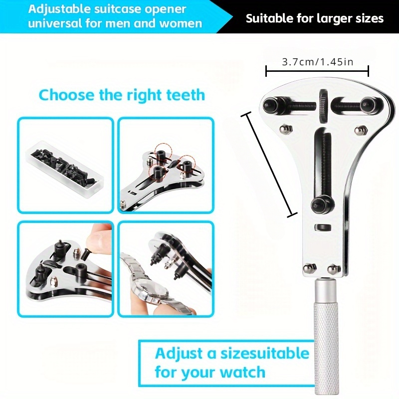 147 stks/set Horlogemaker Horloge Reparatie Repareren Gereedschap Kit, Case RemoverOpener Bar Set, Gemak Klok Tool