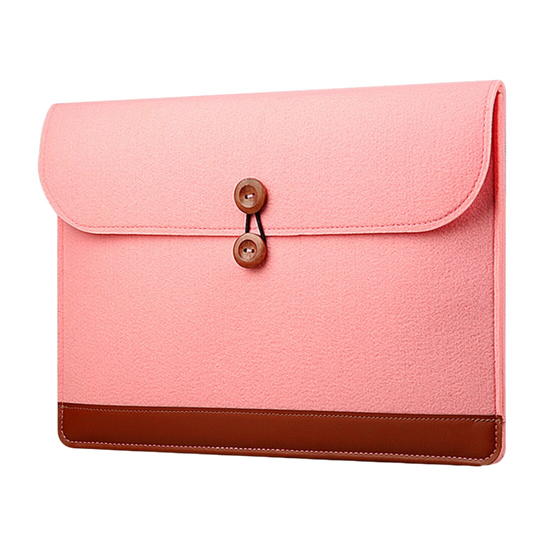 Uldfilt laptop sleeve taske til macbook air pro retina 11 12 13 15 tommer notebook streng håndtaske cover cover til macbook touch bar: Lyserød / 13.3- tommer