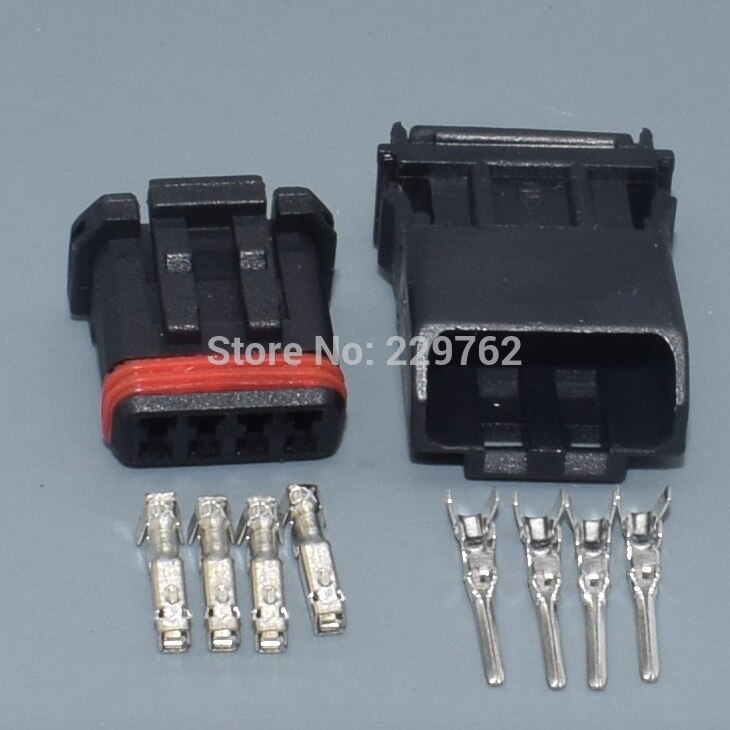 Shhworldsea 4 pin/weg 1.2mm auto mannelijk vrouwelijk auto kabel elektrisch 040 kabelboom connector stekker  mx19004 p 51 mx 19004 s 51: 1 set vrouwelijk mannelijk