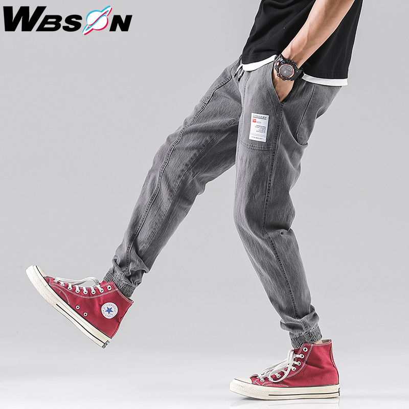 Wbson mænd jeans mænd mode mænd baggy slim jeans mænd jogger jeans jeans mænd cargo jeans syg 2307