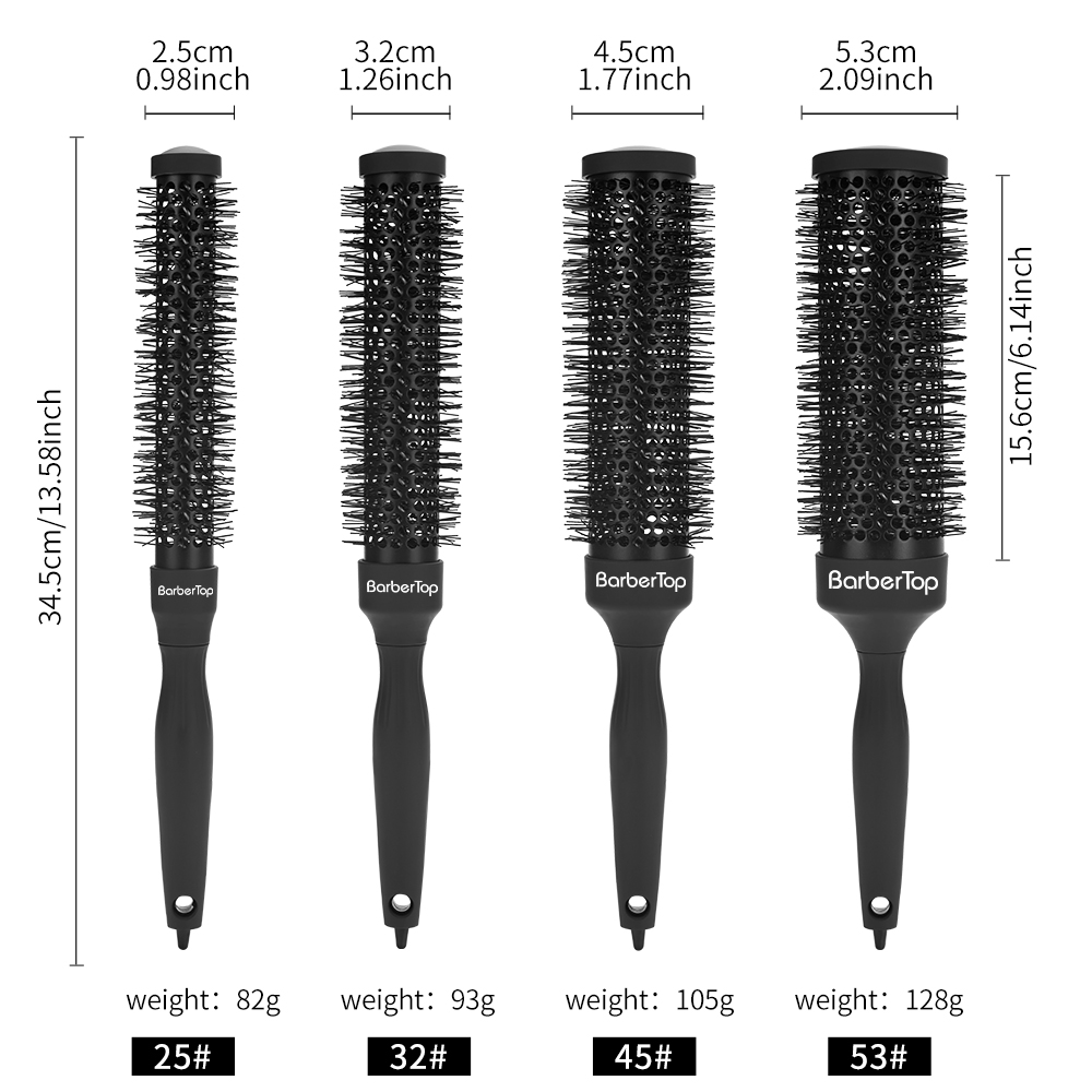 35cm Extra Long Hair Roller Brush Salon Blowout Styling Heat Resistant Volumizing Hair Salon Use Accessories Roll Comb