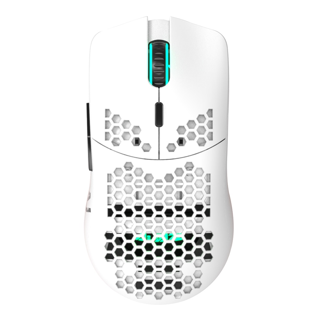 Original Ajazz Gaming Mouse AJ390 USB Wired with 7 Keys Adjustable 16000DPI Ergonomic Hollowed-out Honeycomb White