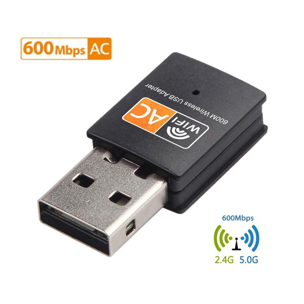 2.4Ghz 5Ghz Dual Band 600Mbps Usb Wifi Adapter Draadloze Netwerkkaart Draadloze Usb Wifi Adapter Wifi dongle Pc Netwerkkaart