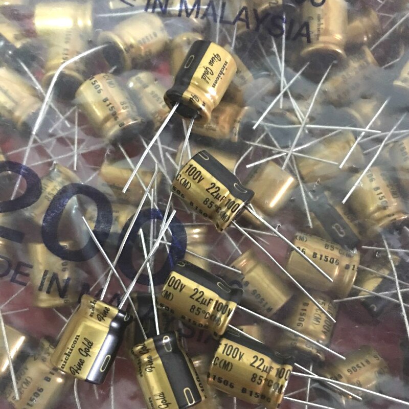 20PCS NICHICON FG 100V 22UF Audio Capacitor - 10x12mm Fine Gold MUSE Electrolytic