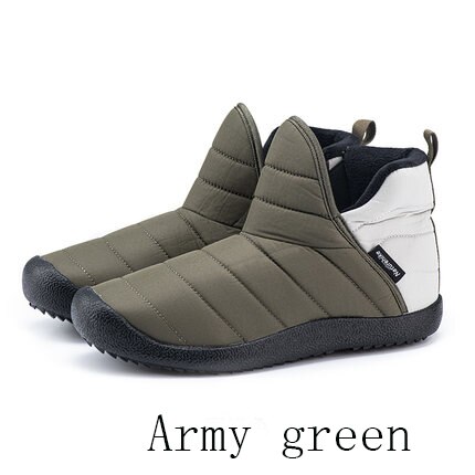Naturehike Outdoor Camping Winter Warme Schoenen Winddicht Pluche Schoenen Indoor Katoen Schoenen Voor Camping Picknick Vrouwen Man NH20FS046: Army green (38  39)
