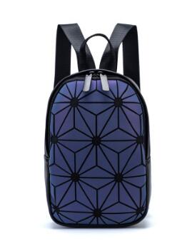 Luminous geometric rhombus bag women's all-match handbags multi-function shoulder bag backpack wallet chest bag: 625-8