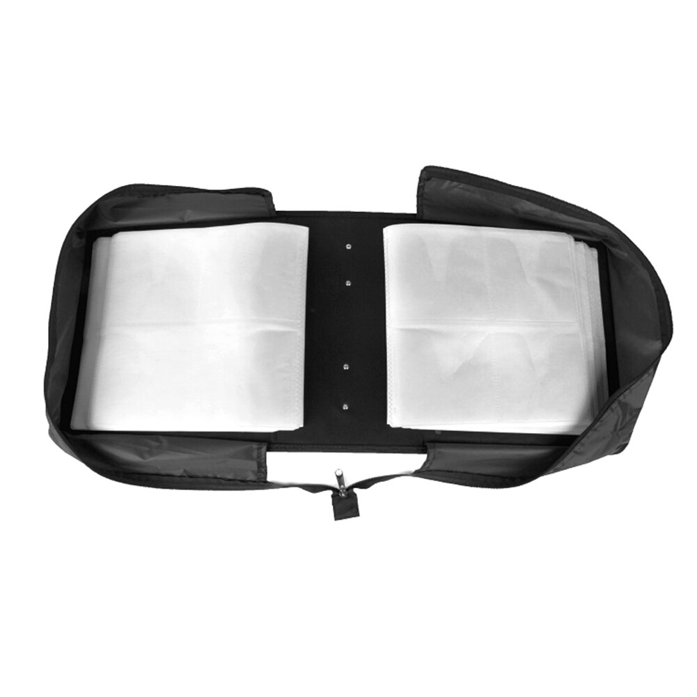 Zipper CD DVD Holder Bag Disc PU Leather Storage Case Album Disc Organizer Media Storage Case with Handle