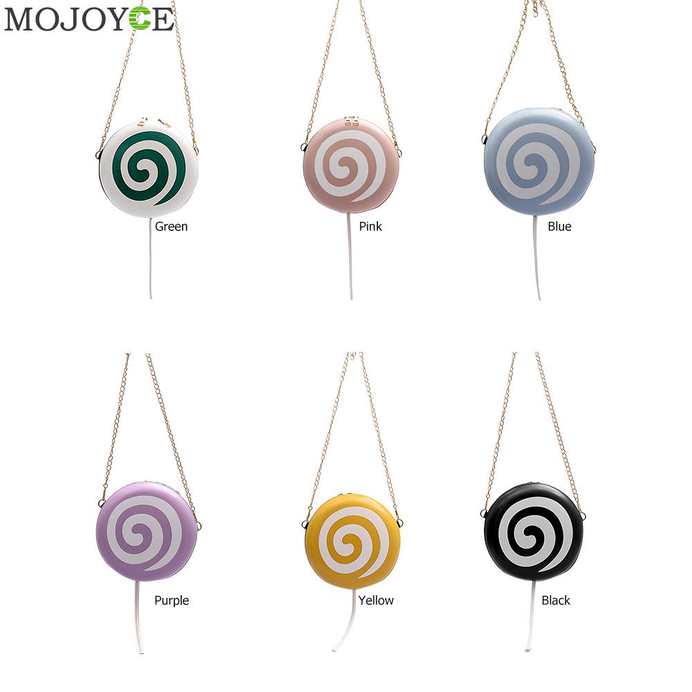 Women Lolly Candy Shoulder Sling Bag Summer Female Small Leather Messenger Pouch Mini Chain Decorative Crossbody Satchel Bags