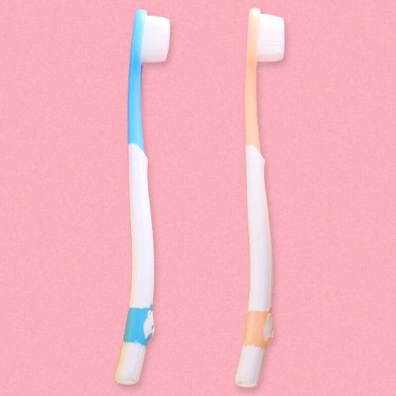 Cabelo macio do bebê escova de dentes das crianças dos homens e das mulheres bonito dos desenhos animados macio pequena cabeça escova de dentes peluda 1-6 anos de idade