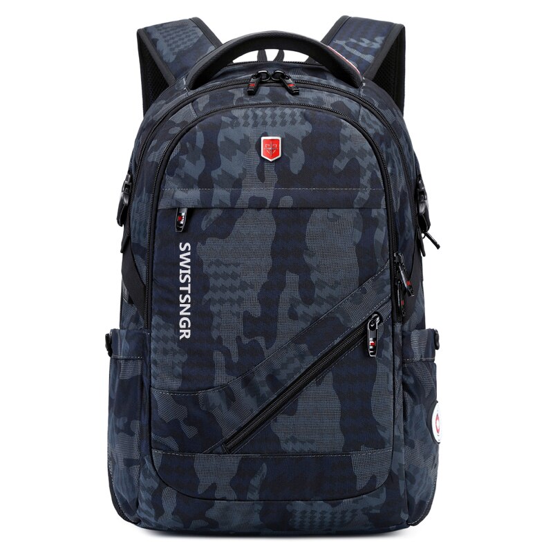 2022 Waterproof Man Backpack Fit 17inch Laptop USB Charging Backpack Women Oxford Travel Male Bag Vintage School Bag Mochila: Camouflage grey