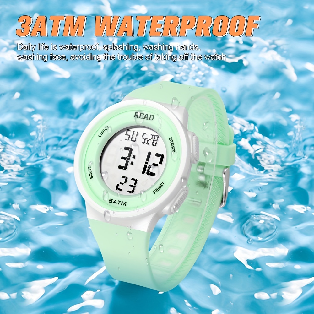 Horloges voor dames, modehorloge met LED-definitieweergave met hoge resolutie, waterdicht multifunctioneel elektronisch digitaal horloge