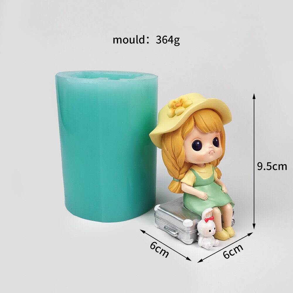 3D Angle Girl Human Body Forms For Candle Silicone Mold Fondant Cake Plaster Aroma DIY Handmade Household Decoration Craft Tool: TS0298