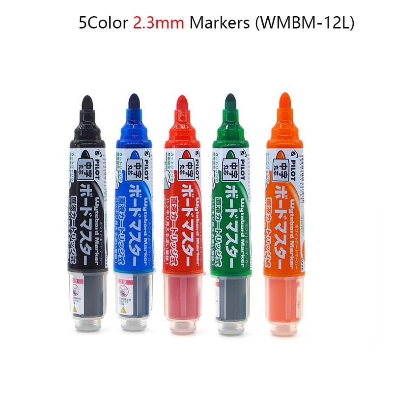 Pilot Whiteboard Pen Stationery Erasable Replaceable ink Refillable Markers 0.7/2.2-5.2/2.3/3.0-6.2/ 3.2/5.0-12mm Durable Tips: Light Grey