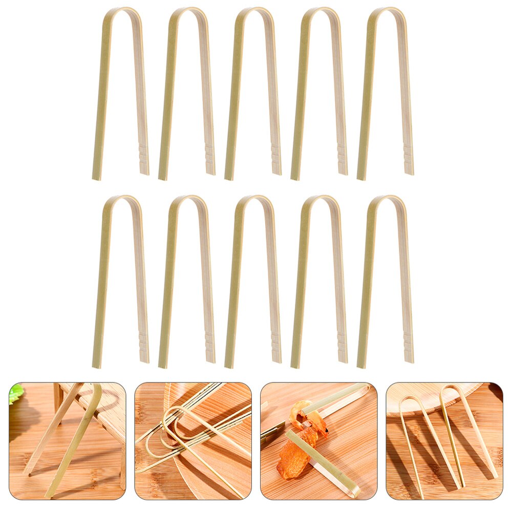 10 Stuks Bamboe Broodrooster Tang Natuurlijke Bamboe Keuken Toast Tang Keuken Clip