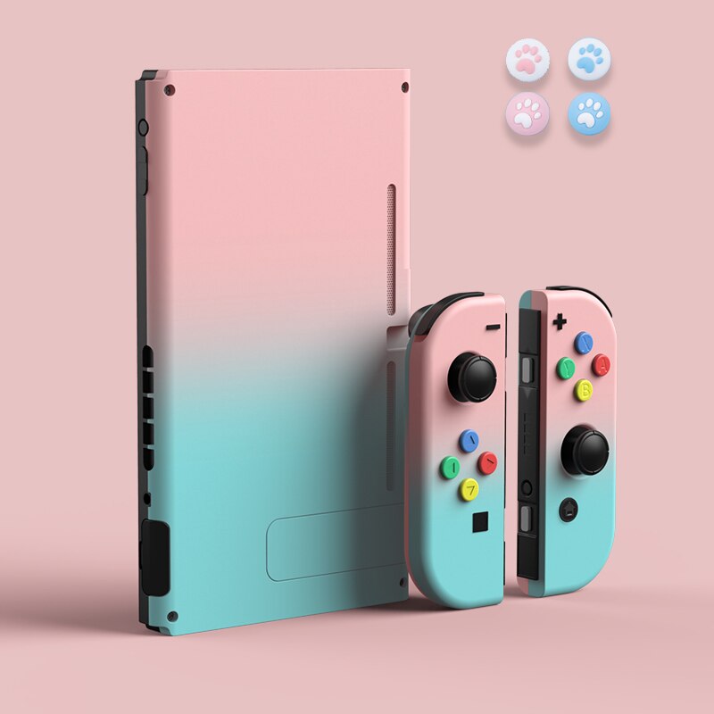 NUOVO Joycon Borsette Sfumatura di colore Custodia protettiva Duro Alloggiamento Della Copertura Completa Borsette per Nintend Interruttore Joycon Variopinta Della Copertura Posteriore: rosa verde