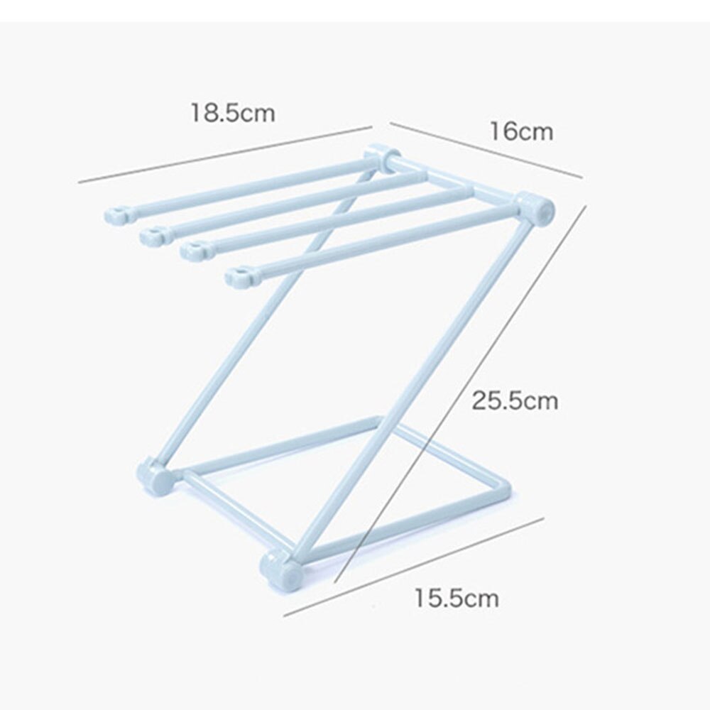 Foldable Rag Storage Rack Drying Rack Kitchen Countertop Dishwashing Cloth Rack Rag Rack Cup Drain Rack Storage Stand