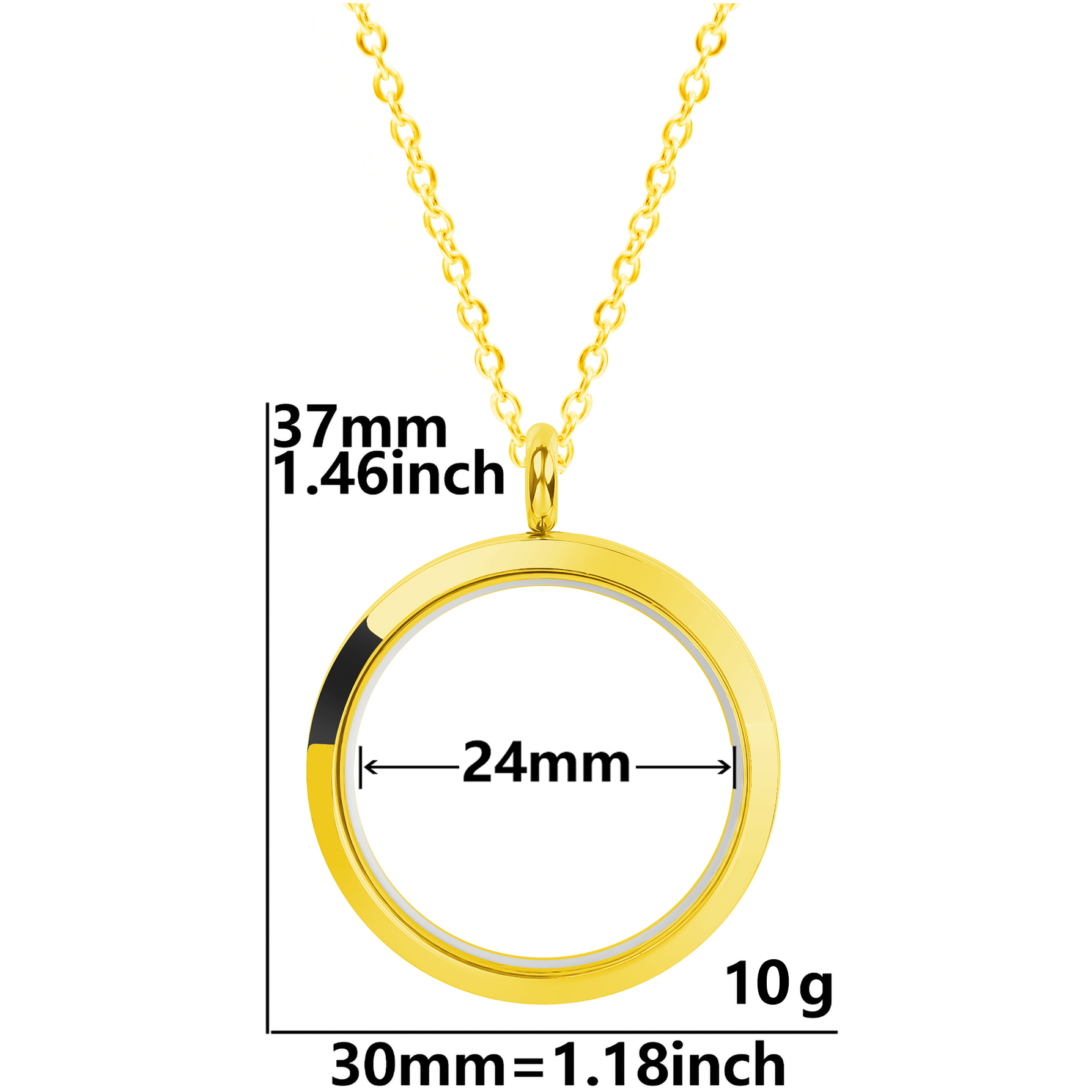 25/30Mm Ronde Glazen Medaillon Hanger Kettingen Voor Vrouwen Mannen Accessoires Lange Ketting Hals Rvs Ketting Medaillons sieraden: Silver Plated