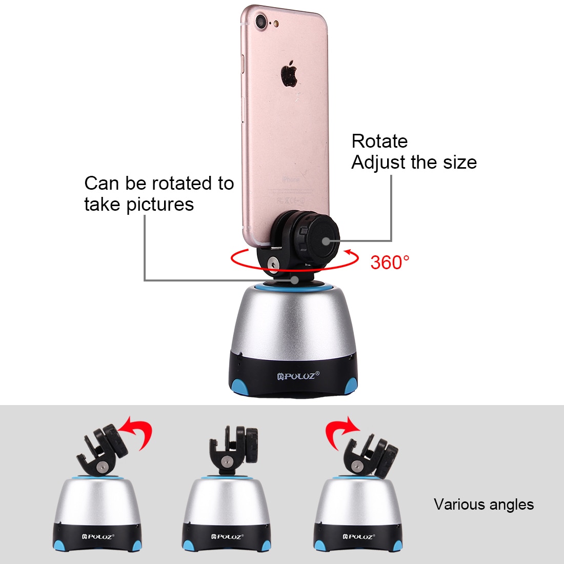 Elektronische Verfallen Zeit Rotierenden Pan Kopf 360 Grad Rotation Panorama Stativ Kopf Mit Fernbedienung für Action Kamera Smartphone DSLR