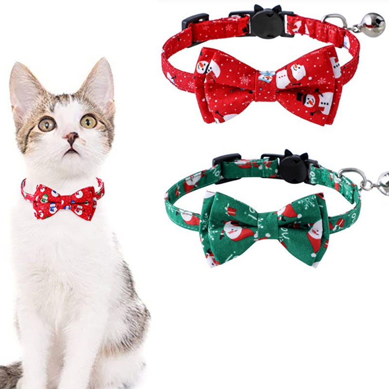 Collar de seguridad para gatos, Collar de liberación rápida para gatitos, Halloween, Navidad, con campana para gatitos y cachorros