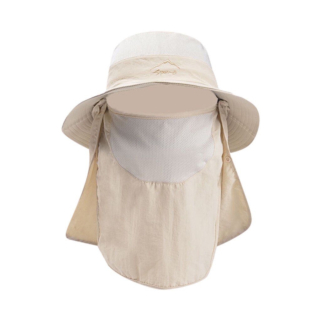 Summer Bucket Hats With Face Neck Cover Outdoor Bonnie Hat Hiking Fishing Camping Barbecue Mountain Climbing Hat Sun Caps: BG