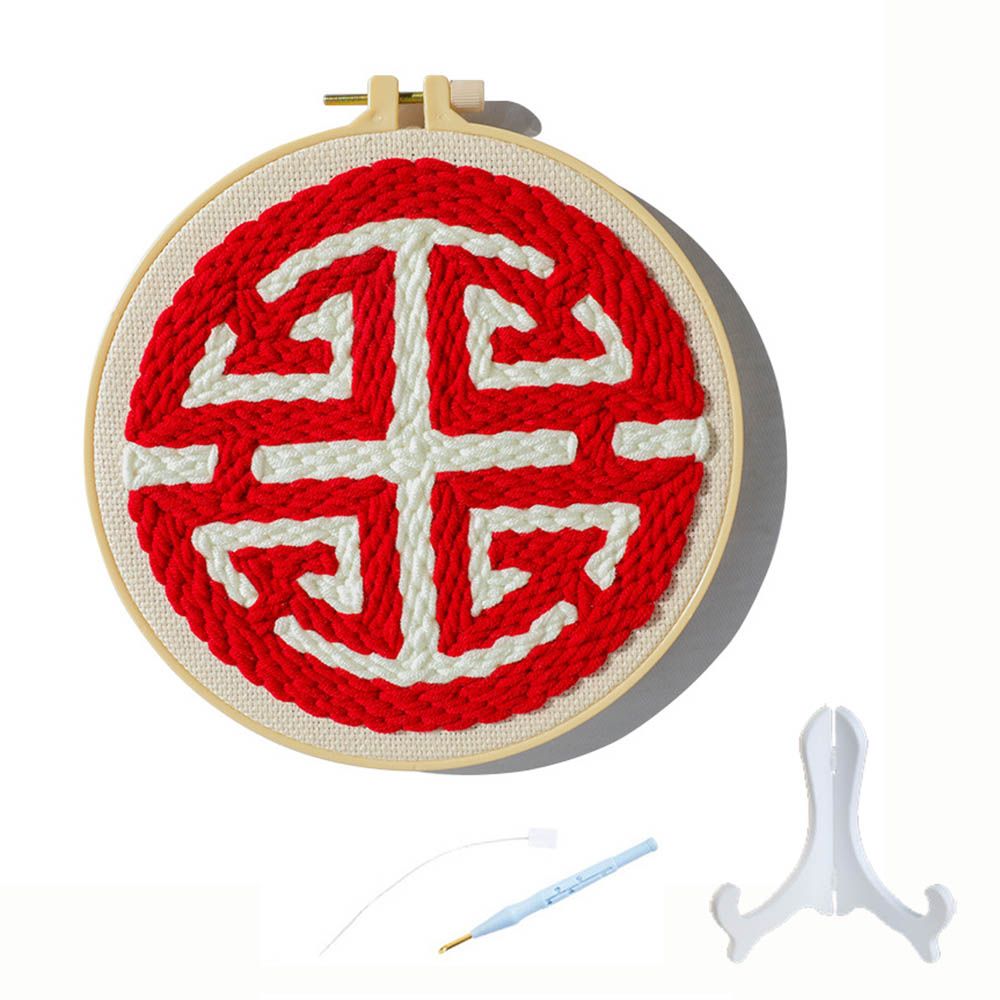 Kit de punto de cruz para bordado de Pokémon, herramientas de costura con aro redondo para principiantes, hilo de punzón de aguja, adorno artesanal DIY, Año Chino