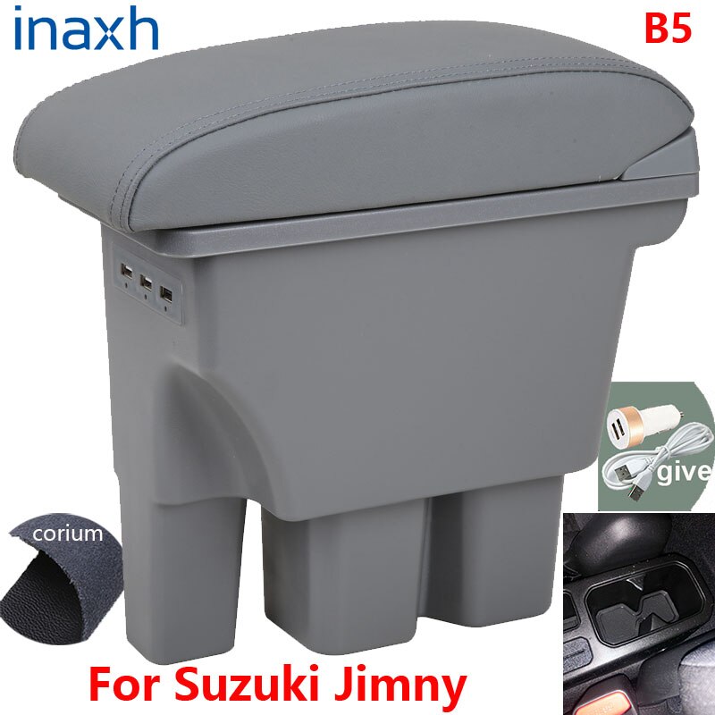 Für Suzuki Jimny Armlehne Jimny JB74 nachrüsten teile Auto Armlehne Kasten Lagerung Kasten Auto Innen zubehör 3USB