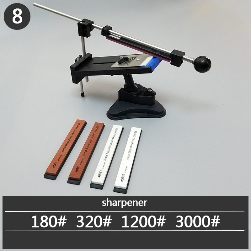 ruixin pro Sharpener Kitchen Knife Fix Fixed Angle with multi stones sharpening stone whetstone grind: 8-sharpener 4S
