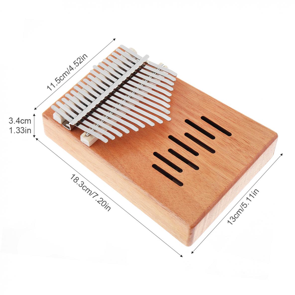 17 Key Kalimba Single Board Mahogany Waterfall Sound Hole Mbira Thumb Piano Mini Keyboard Instruments
