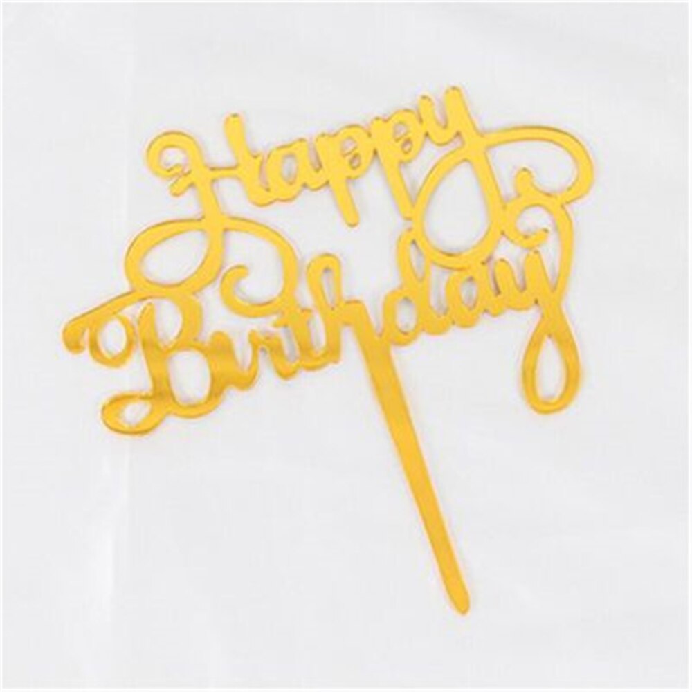 Happy Birthday Cake Acrylic Letter Cake Toppers Party Supplies Happy Birthday Black Cake Decorations Boy: E