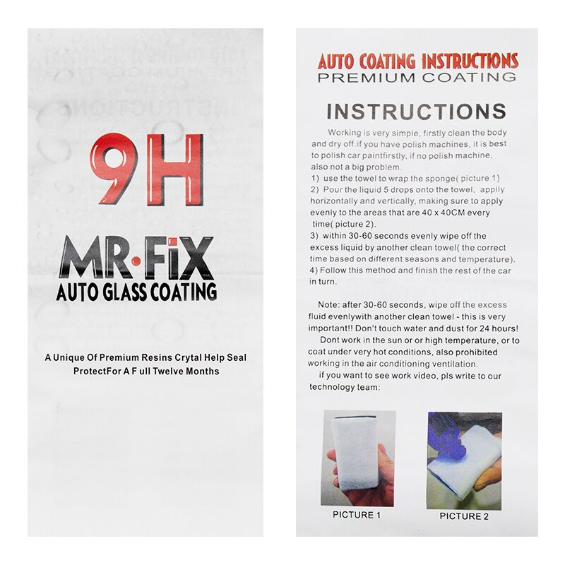 30ml 9H Car Oxidation Liquid Ceramic Coat Hydrophobic Glass Coating Set and Nano Materials Care Automotive Protective Coatings