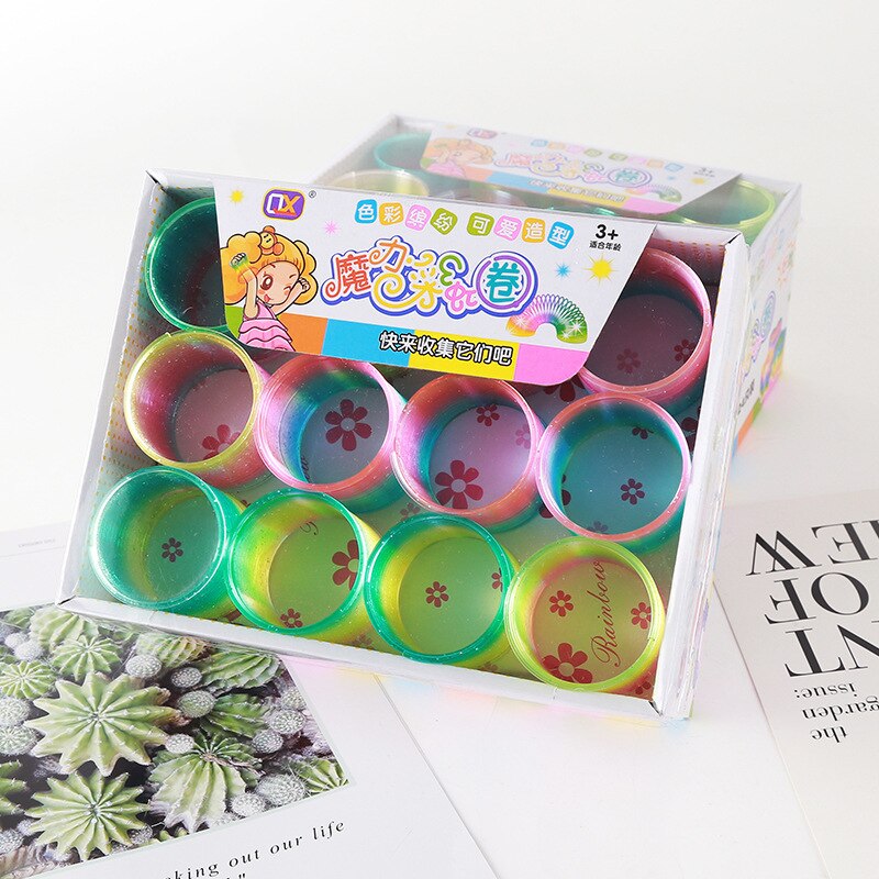 T Kreative Kunststoff Spule Spielzeug Bunte Regenbogen Ring freundlicher Kleine Spielzeug Hersteller Direkt Stall