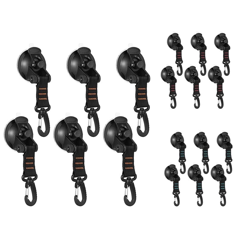 6 Pcs Heavy Duty Suction Cup Anchor With Securing Hook Tents Securing Hook For Car Side Awning Boat Camping Tarp