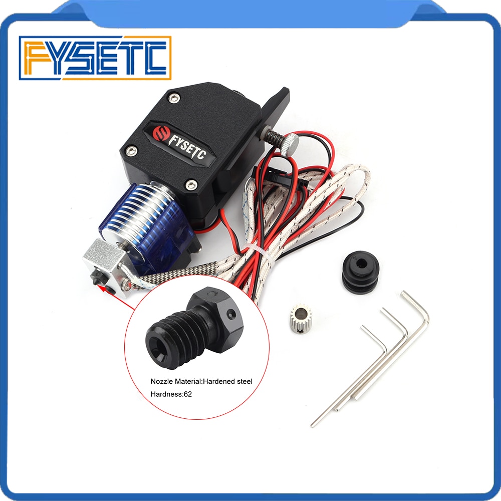 BMG Extruder v6 Hotend Dual Drive Extruder With PT100 Sensor Harden Nozzle For Wanhao D9 CR10 Ender 3 Anet E10